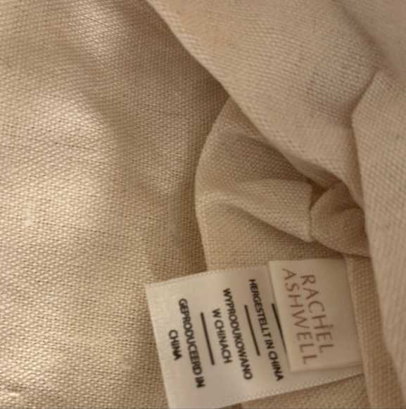 NWT Rachel Ashwell Wooden Beaded Crescent Bag Boho Bead Tote Natural - Picture 6 of 9